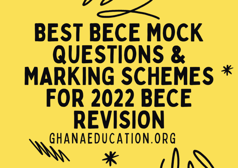 Get The Best Bece Mock Questions Marking Schemes For Bece