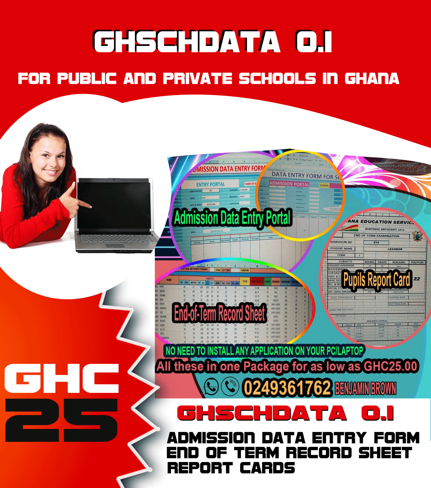 Admission and School Report System (GhSchData_0.1)