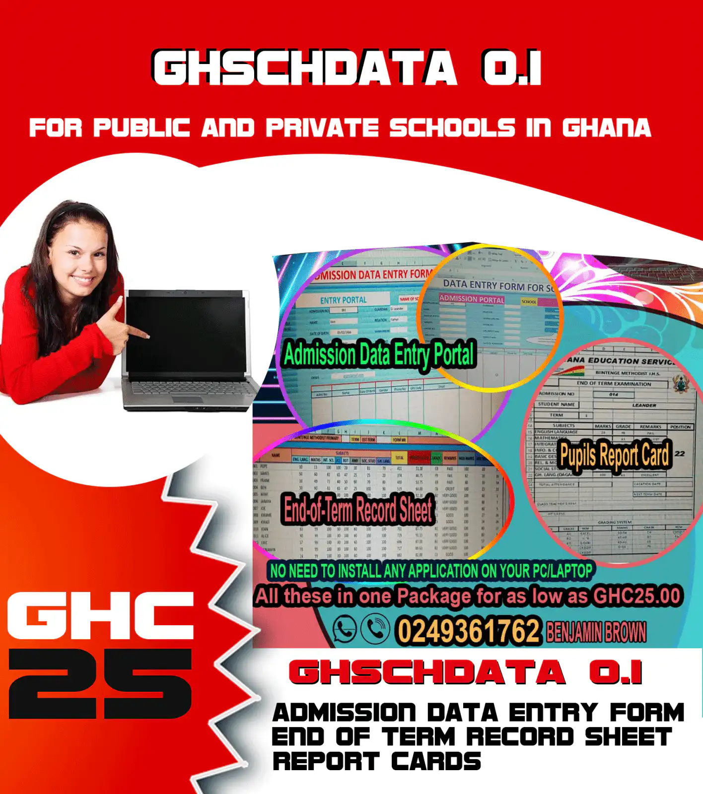 Admission and School Report System (GhSchData_0.1)
