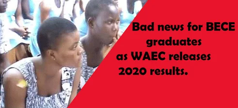 Bad news for 1438 BECE graduates as WAEC releases 2020 results.