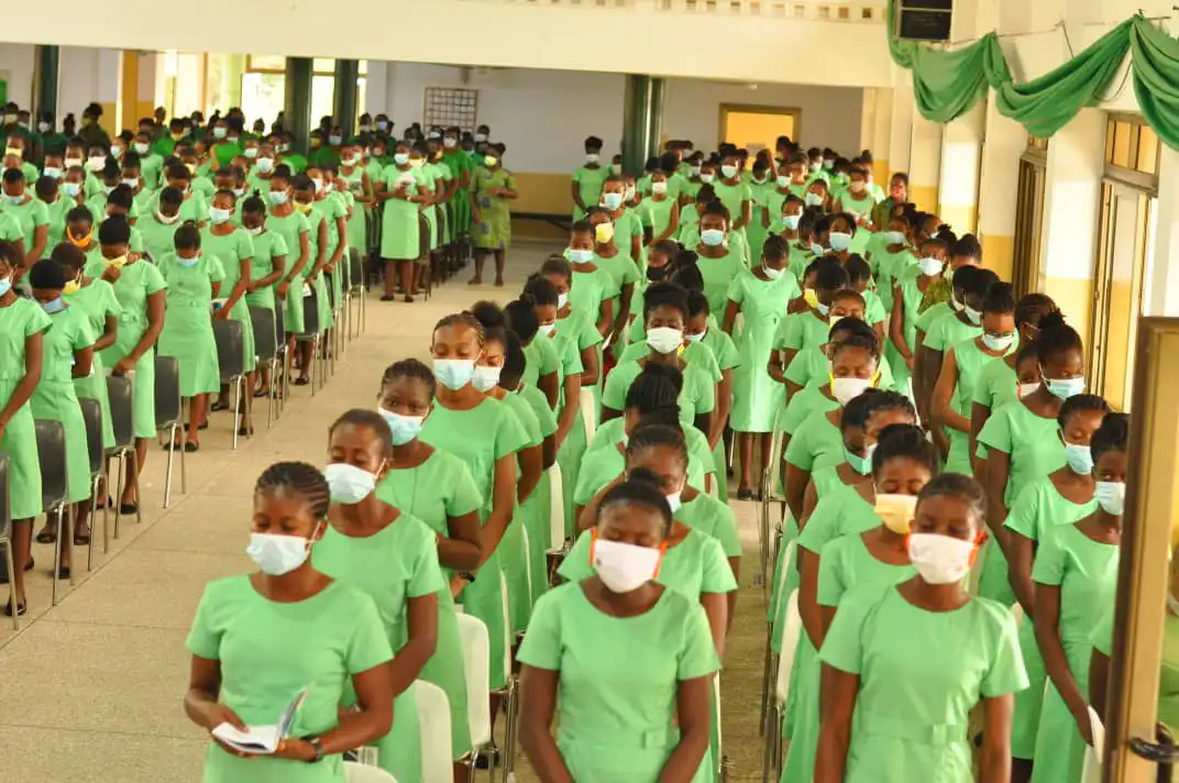 A Section of Students at the 2021 OLA College of Education Matriculation