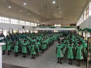 Students at the OLA College of Education 2021 Matriculation