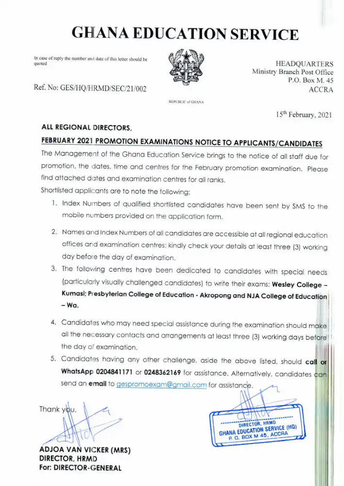 2020 Promotion Exams Details