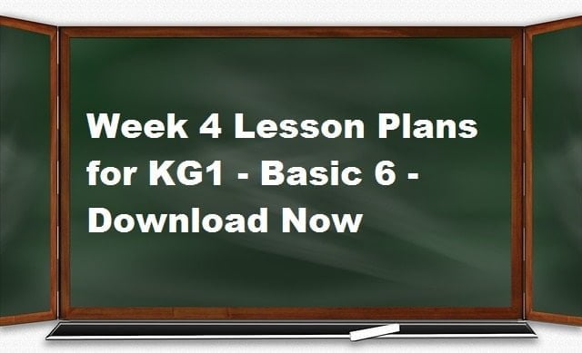 Week 4 Lesson Plans