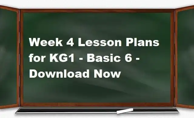 Week 4 Lesson Plans