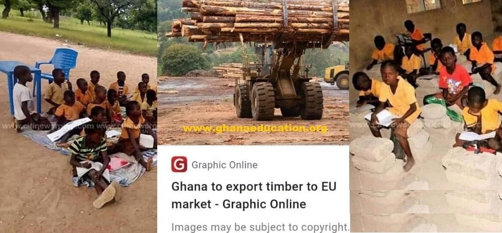 Ghana, the Timber Rich Country Where Future Leaders Sit on Sticks and Blocks to Learn