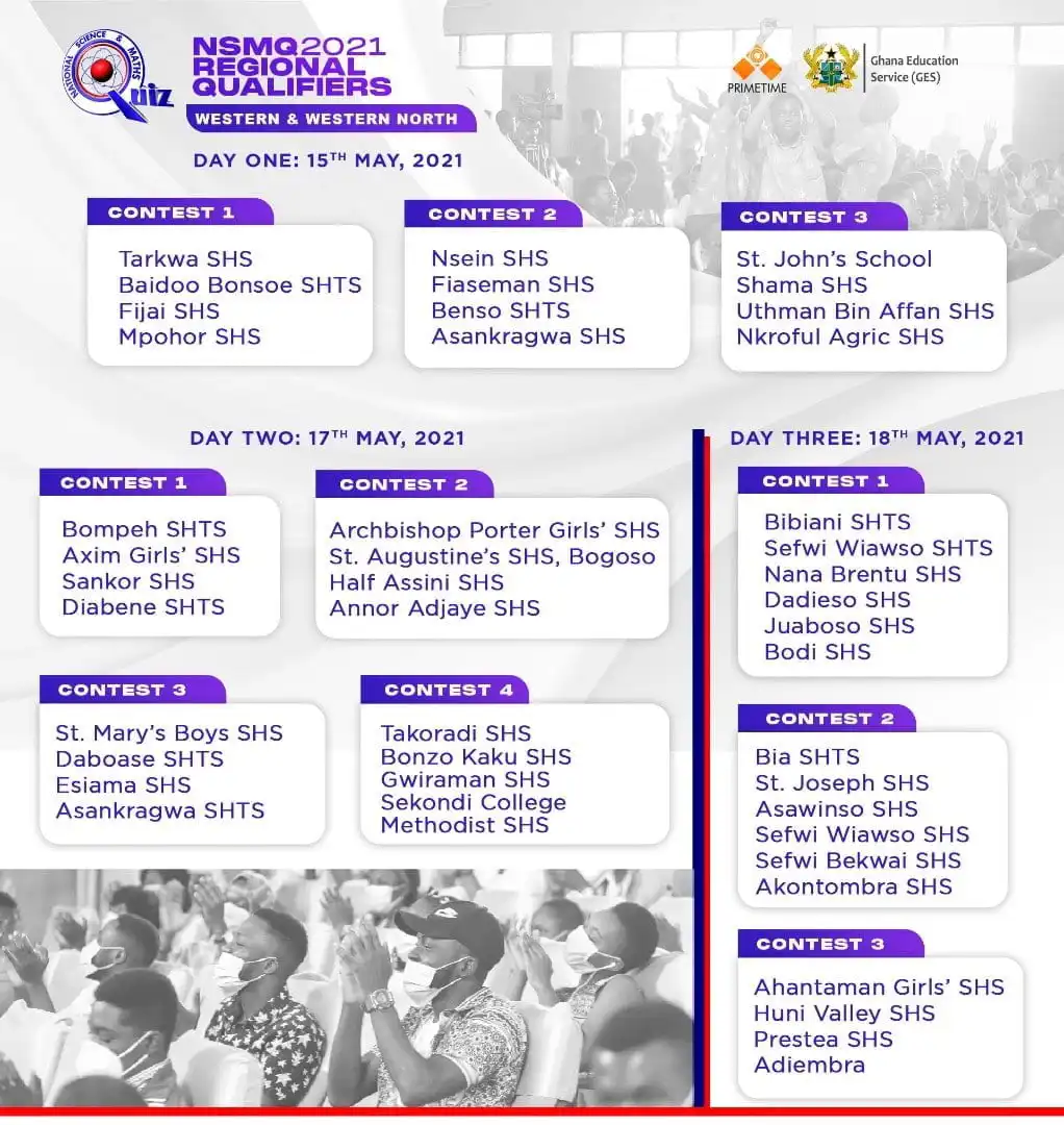 2021 NSMQ Regional Qualifiers and Pairings Out 