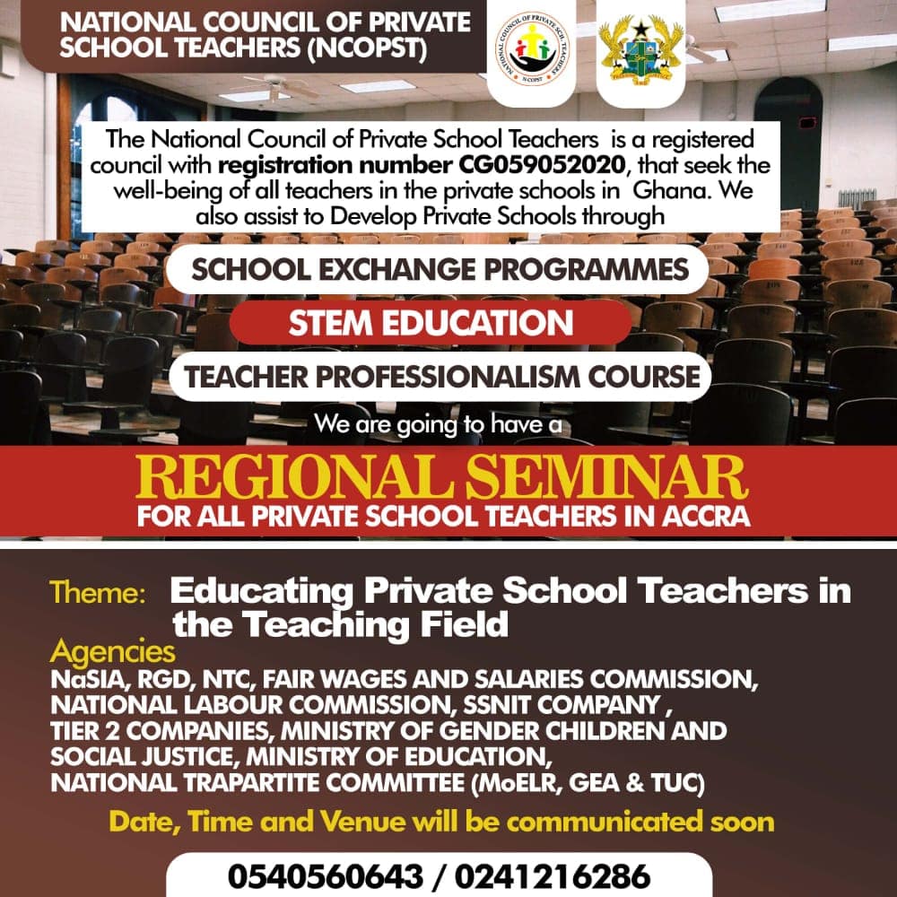 Education for private schools & teachers by NaSIA, NTC, National Trapartite Committee