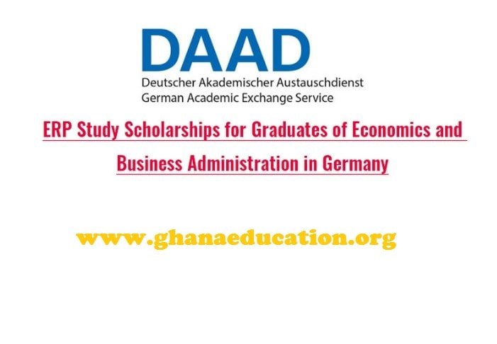Fully Funded ERP Study Scholarships for 1st degree holders in Economics and Business Administration in Germany