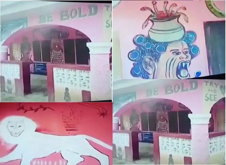 Scary Pictures of Kasoa Boys Sakawa Shrine Released By Police