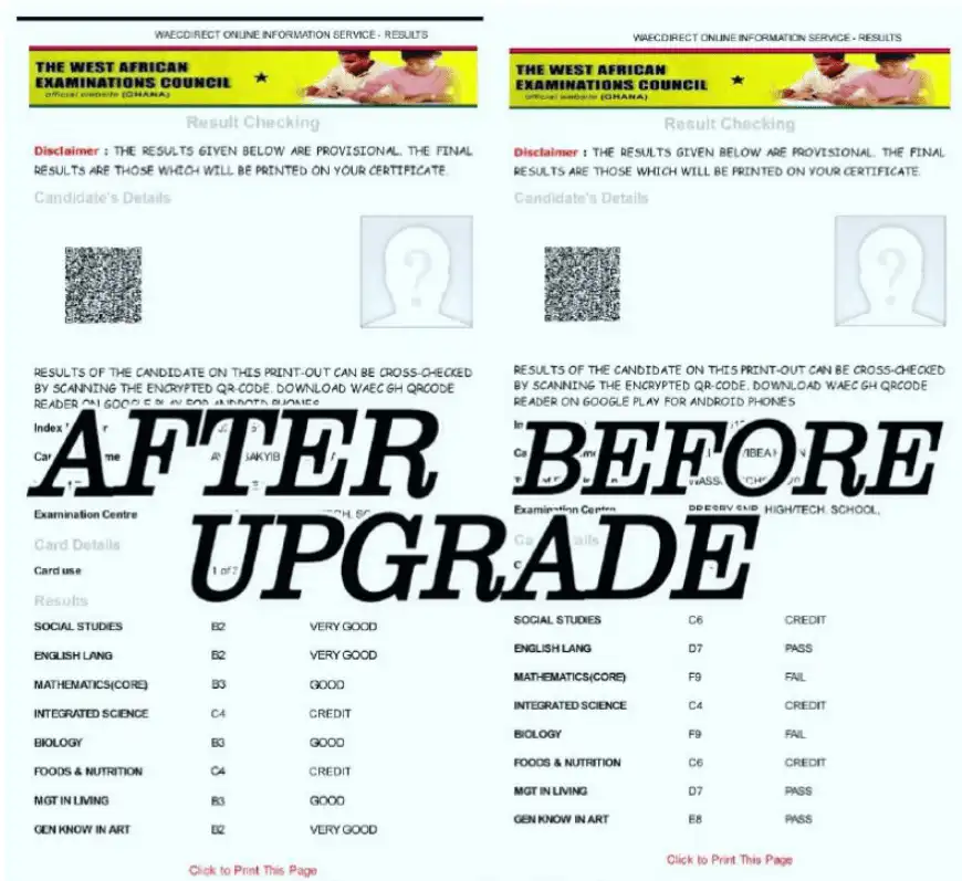 WAEC Result Upgrade Scam