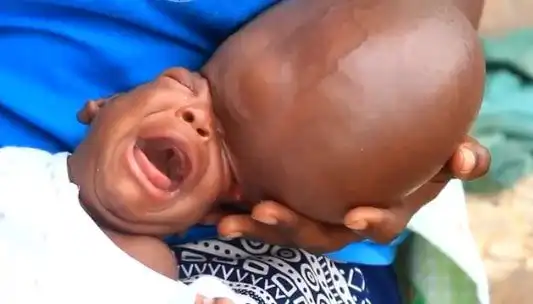 swollen head baby 