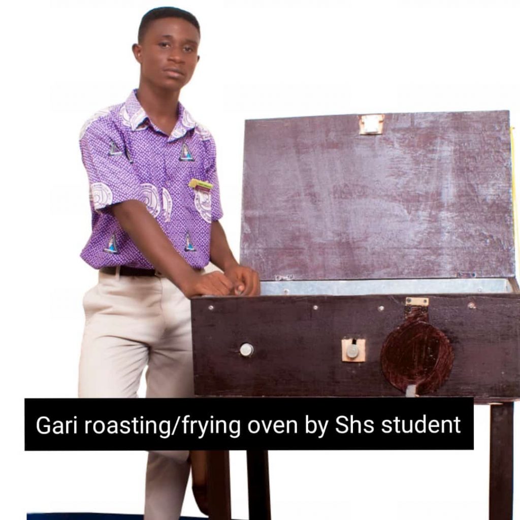 W.B.M. Zion SHS student invents multipurpose gari roastingfrying machine