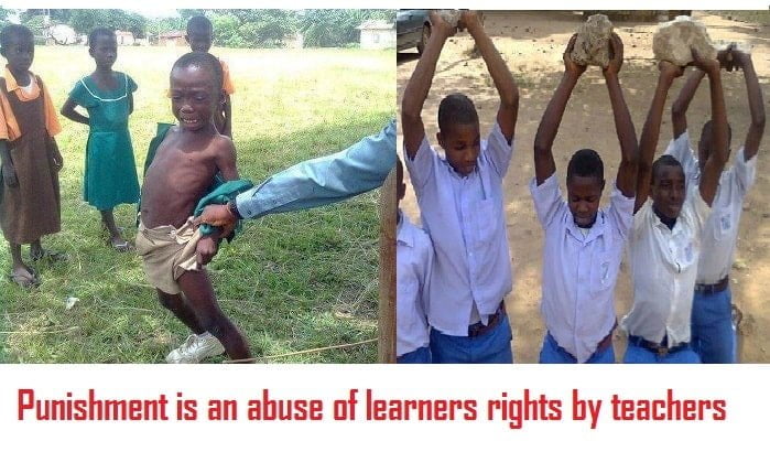 Punishment is an abuse of learners rights by teachers caused by ignorance or negligence