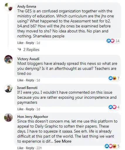 GES is incompetent Teachers hit hard at GES' after stop using new curriculum is Fake Disclaimer (Pictures)&nbsp;