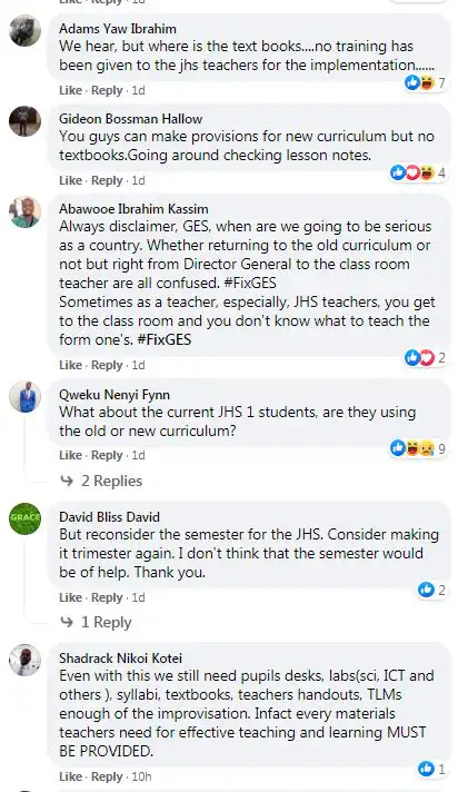 GES is incompetent Teachers hit hard at GES' after stop using new curriculum is Fake Disclaimer (Pictures)&nbsp;