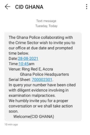 Ghana Police invites suspected WASSCE leakage syndicates for questioning