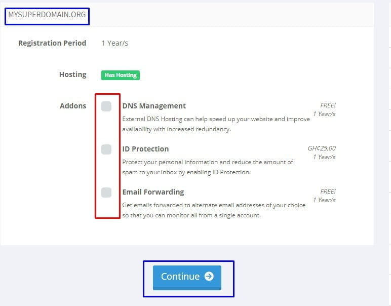 Buy Domain & Hosting