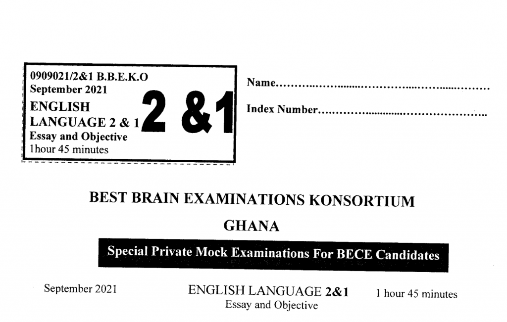 Best Brain September 2022 Mock English Language Q&A For 2024 Candidates