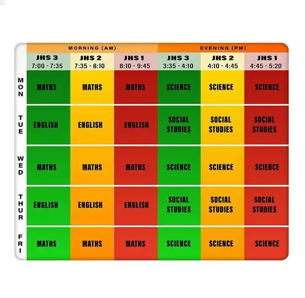 A Semester Calendar for Kindergarten to JHS is a No No