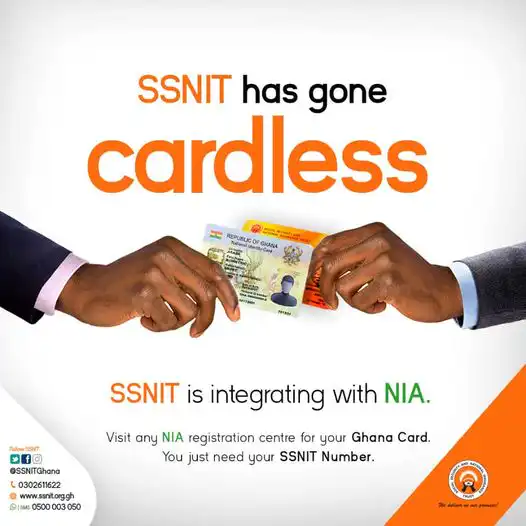 Merging SSNIT Ghana Card Numbers Extend Ghana Card, SSNIT merger - NIA & SSNIT Propose