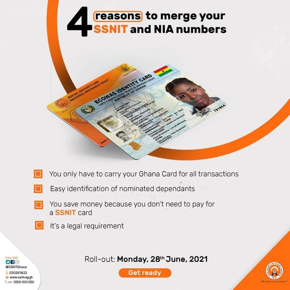 merge SSNIT and Ghana Card Numbers