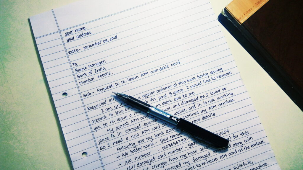 accounts clerk sample letter