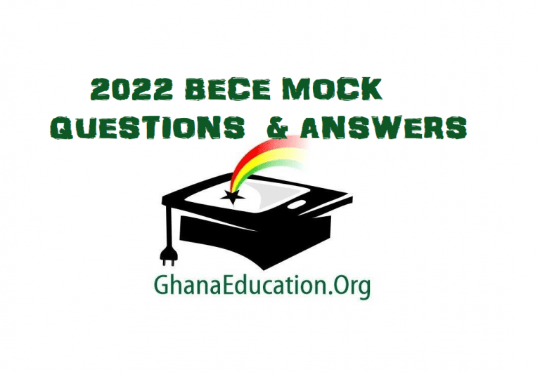 Mock Questions and Marking Schemes for 2023 BECE Candidates
