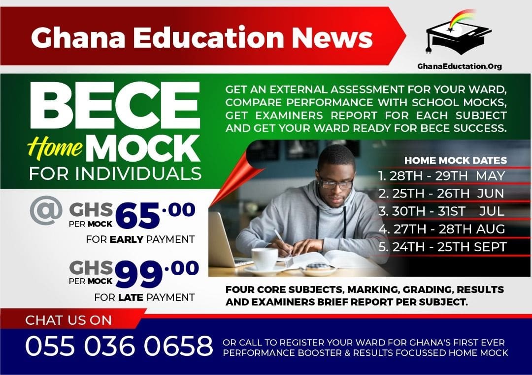 Ghana Education News BECE (June 2022 HOME Mock) - Register now!