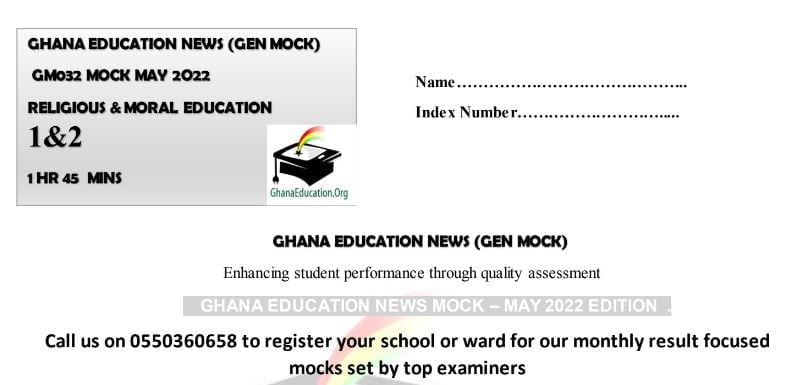 Ghana Education News BECE MAY Mock Qs & As [Download Now]