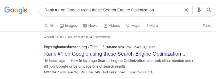 Rank #1 on Google using these Search Engine Optimization Tips