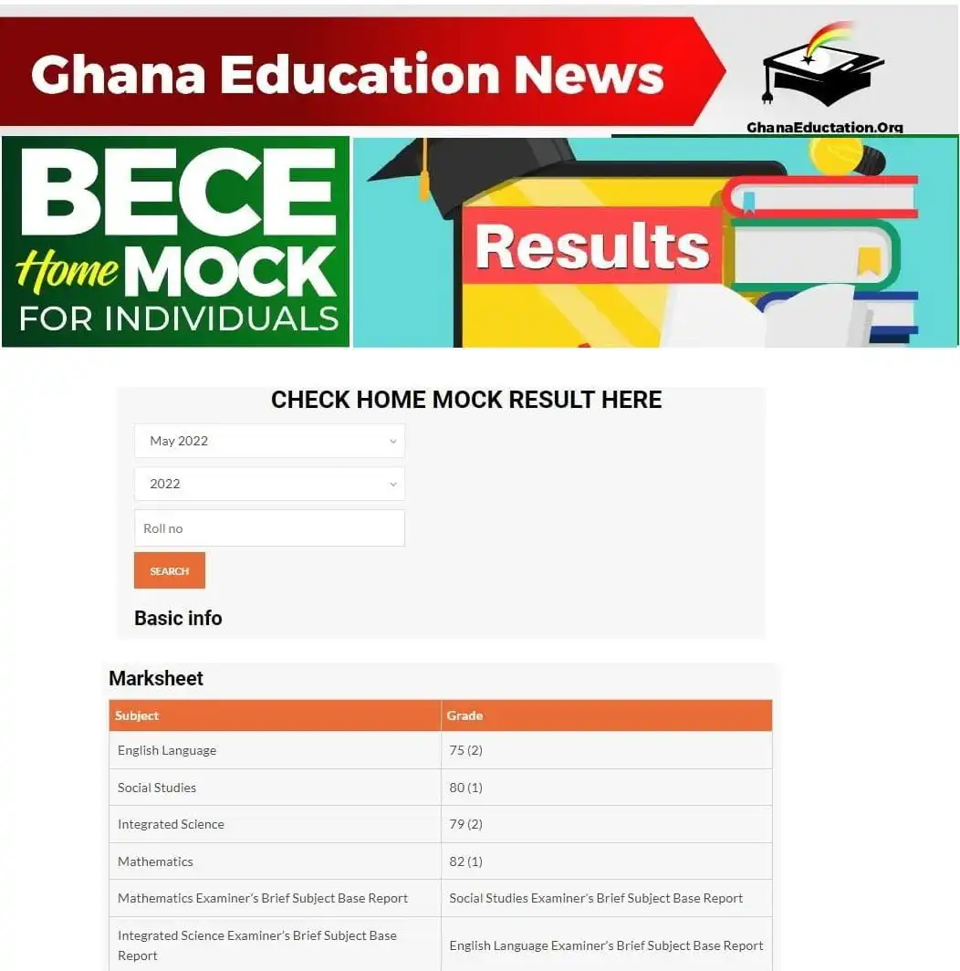 Ghana Education News June 2022 BECE Home Mock Results Out