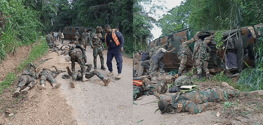 Scores of Ghanaian Soldiers dead in fatal accident in Eastern region