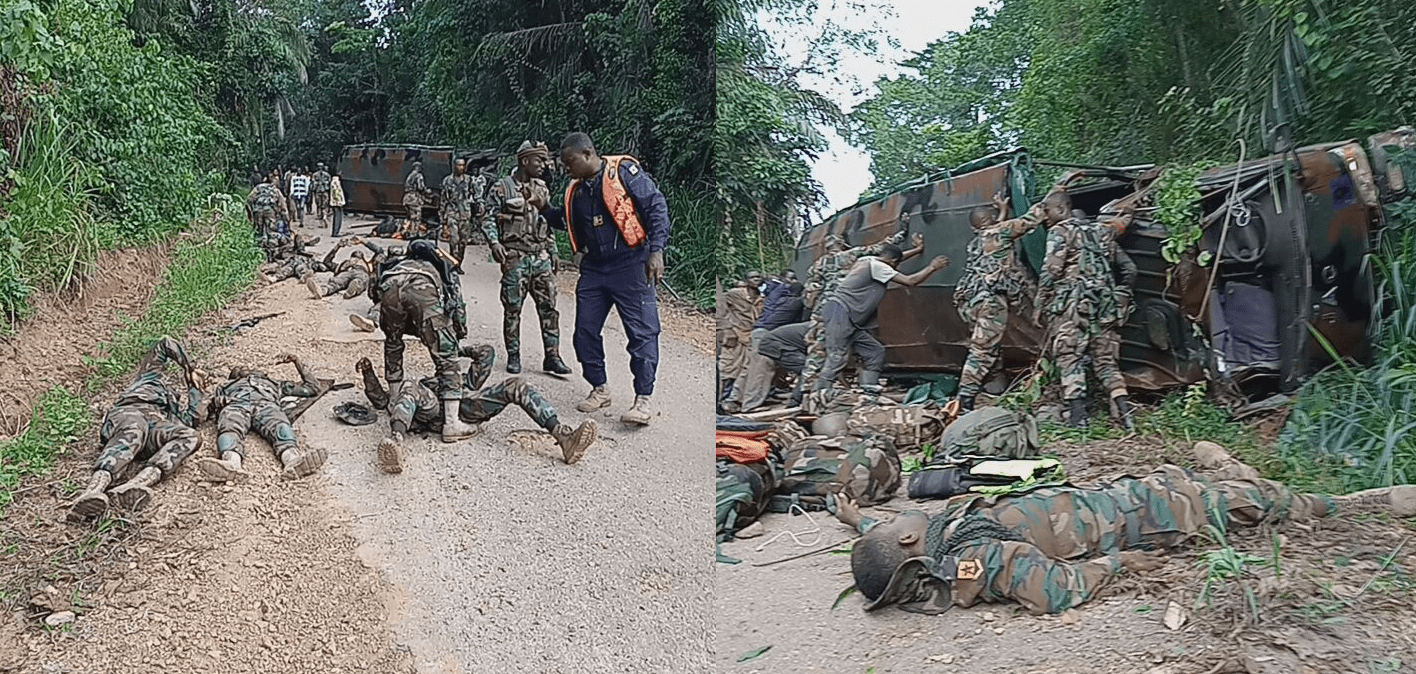Ghanaian Soldiers dead in fatal accident in Eastern region [Pictures]