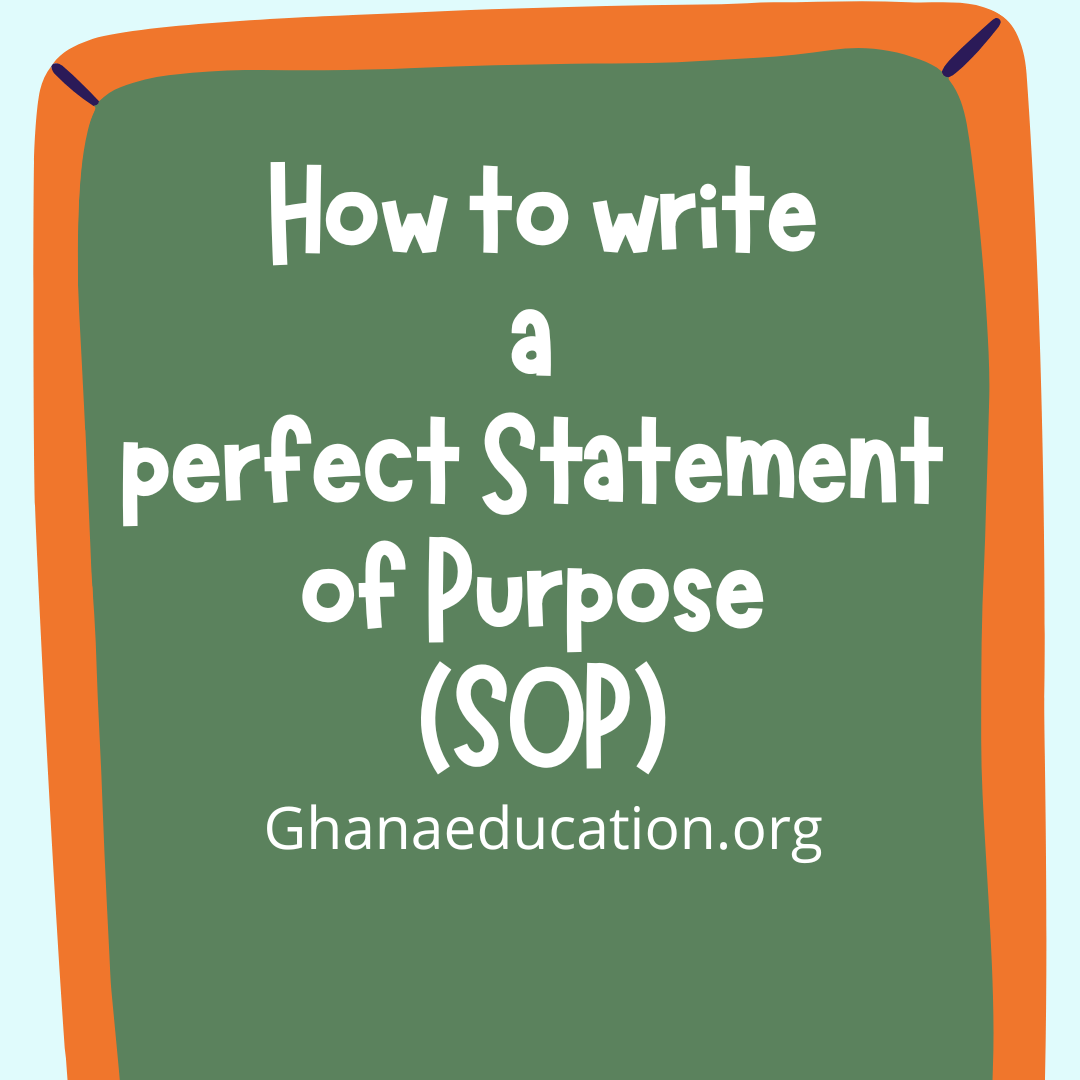 How to write a perfect Statement of Purpose (SOP)