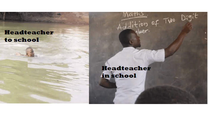 Meet Mensah Kwame The headteacher who swims to school