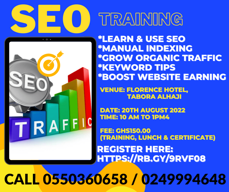 1-Day SEO Mastery and Traffic Generating Strategy Training for for Journalists, Journalism Students, Freelancers, Bloggers, Potential Bloggers