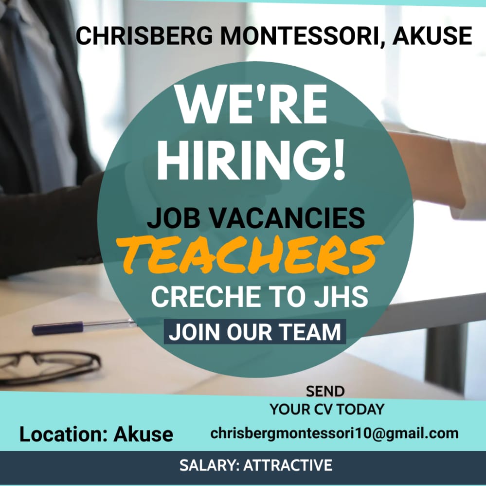 Job Vacancies for Teachers (Crèche to JHS)