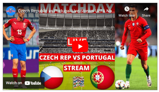 Watch Czech Republic vs Portugal Live from anywhere in the ongoing UEFA Nations League. Watch the top clash between the two teams live here