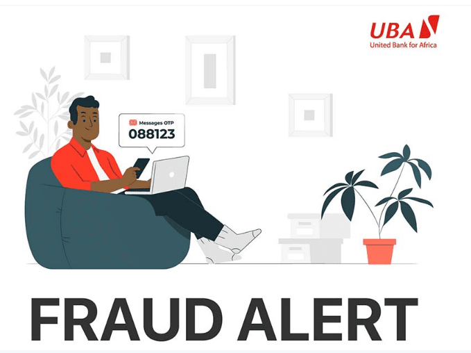 UBA sends an important FRAUD ALERT message to all customers. Read the full details and take action to secure your bank details now.