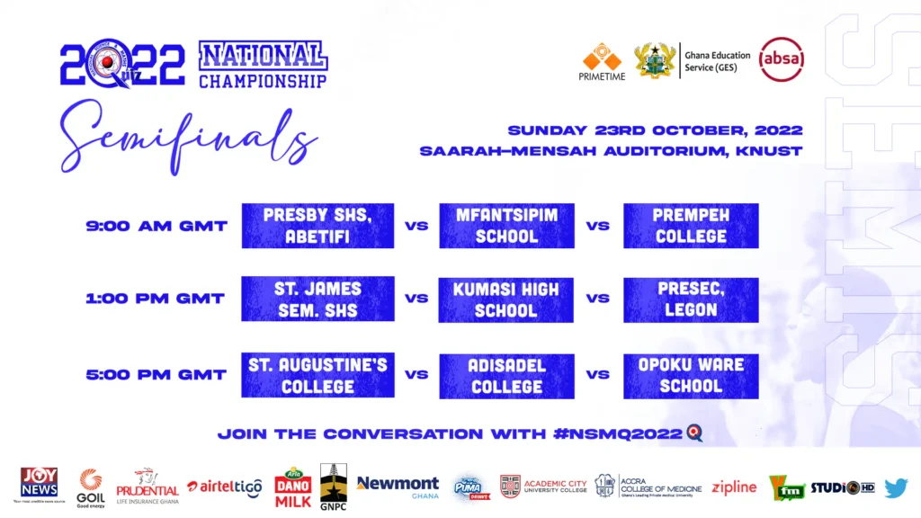 2022 NSMQ Semi-Final Clashes