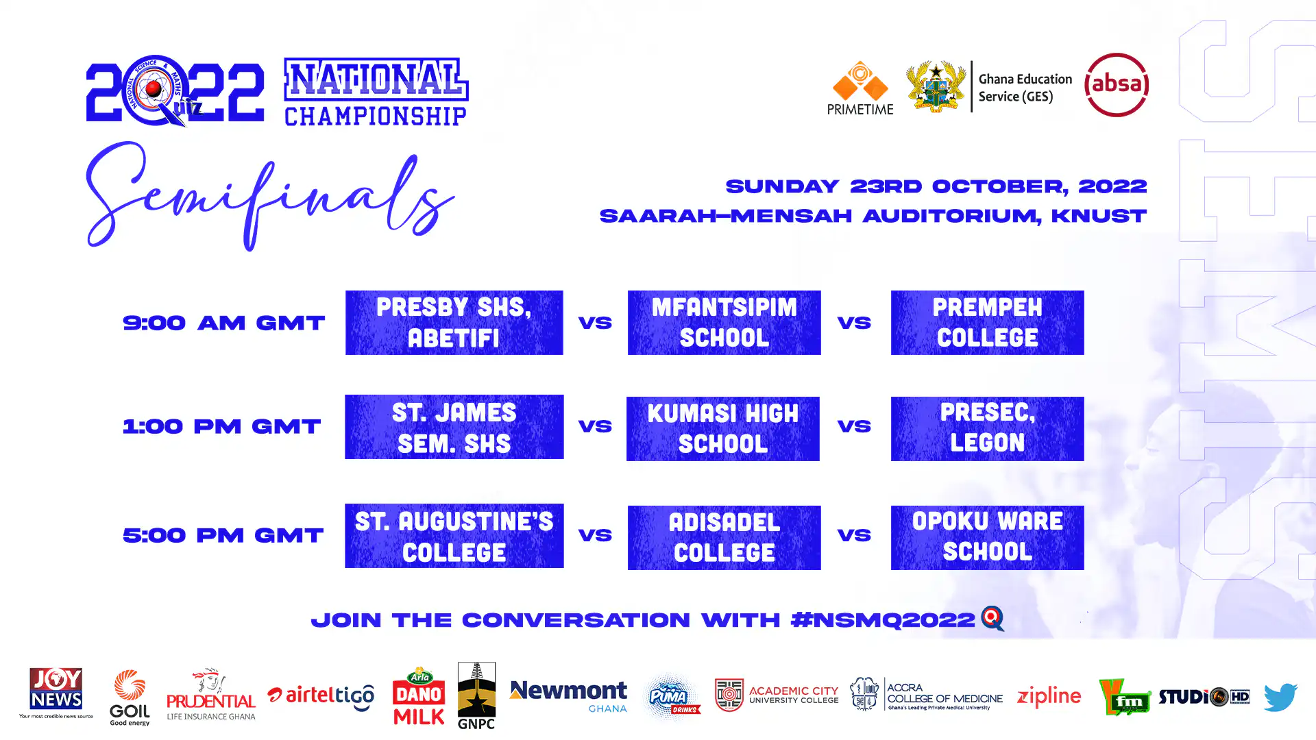 2022 NSMQ Semi-Final Clashes
