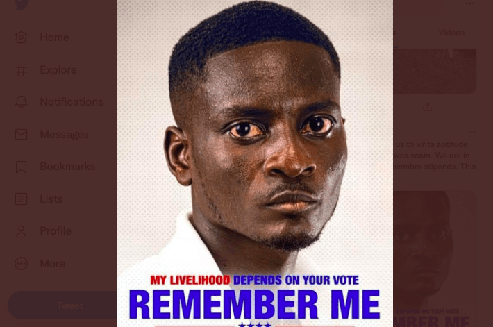 My life is under threat – NABCO trainee in viral NPP campaign billboard cries (Video)