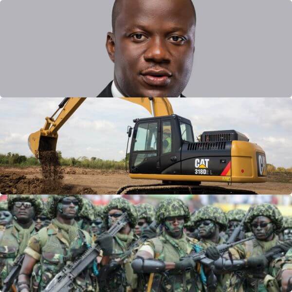 Soldiers seize excavators from Galamseyers