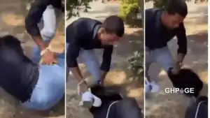 Boyfriend openly removes wig and shoes of girlfriend i