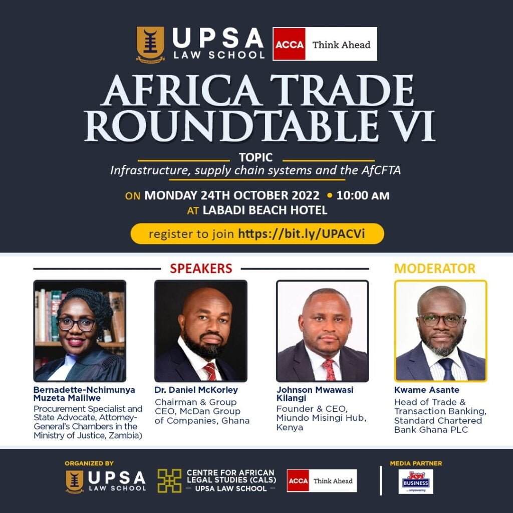 6th Africa Trade Roundtable by USPA Law School and ACCA slated for 24th October: Register to participate