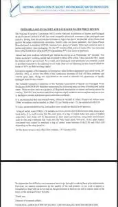 A bag of sachet water 