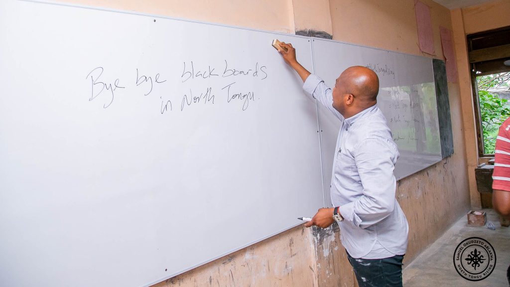 Hon. Ablakwa Replaced All Blackboards with Makerboards in North Tongu Schools