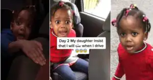  Little girl stops mother