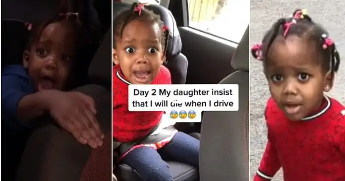 Little girl stops mother